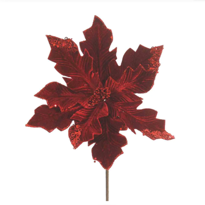 Пуансеттия 35 см бордо