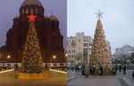 Светодинамическая елка каркасная - встроенная гирлянда: теплый свет - "Уральская" 12 м