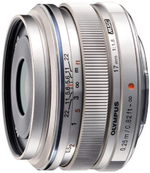 Olympus 17mm f/1.8, серебристый