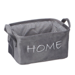 Корзина для хранения "Велюр", Д250 Ш190 В140, серый