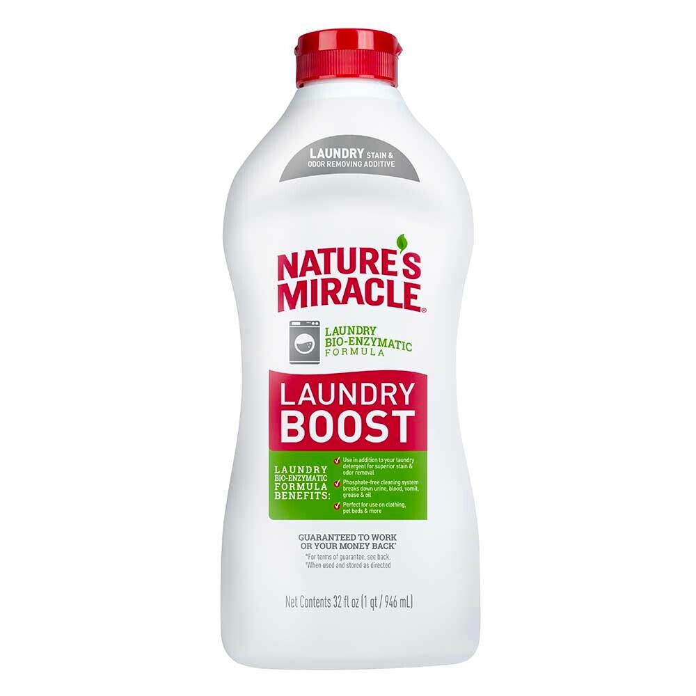 Natures Miracle Уничтожитель запахов и пятен при стирке 946 мл Laundry Boost Stain &amp; Odor Additive