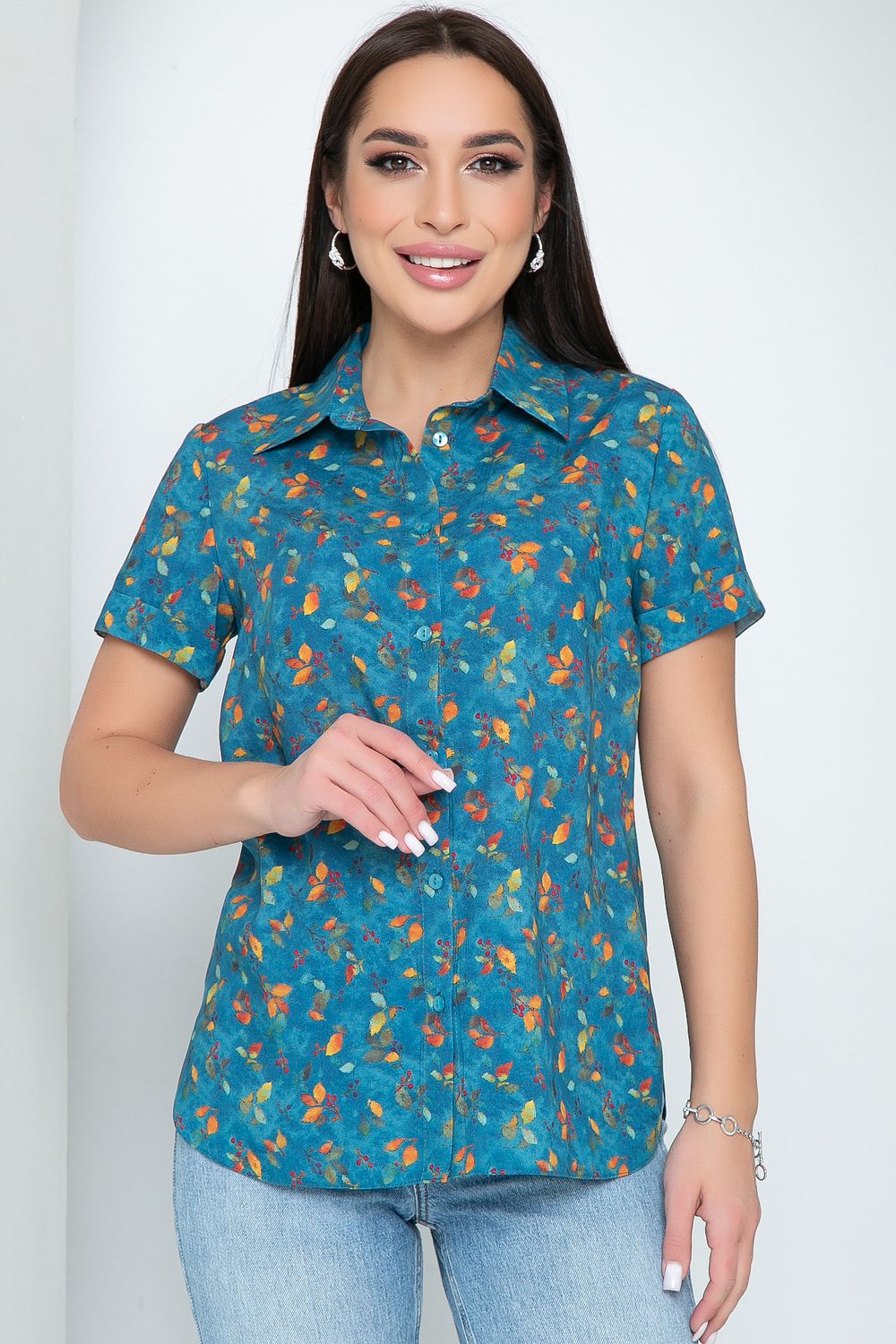 Рубашка Летний хит (блу) Diolche (Акция)