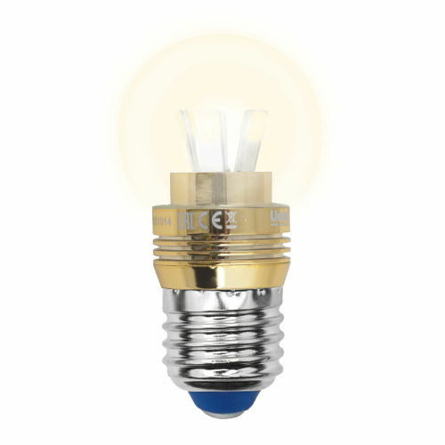 LED-G45P-5W/WW/E27/CL ALC02GD Лампа светодиодная пятилепестковая. Форма шар, прозрачная колба. Материал корпуса алюминий. Цвет свечения теплый белый