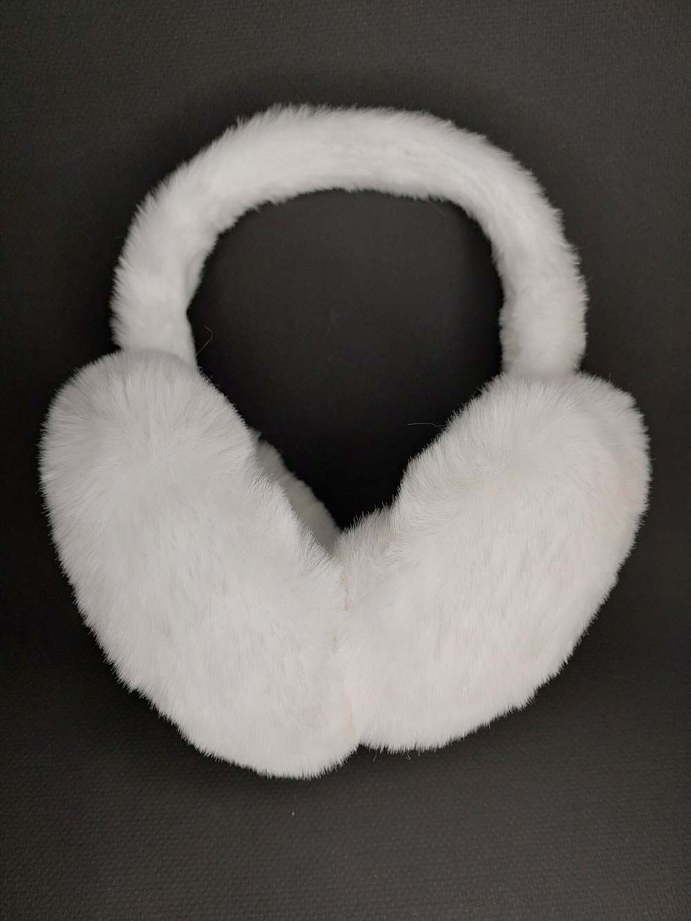 Меховые теплые уютные белые наушники, демисезон/зима, мультиколор