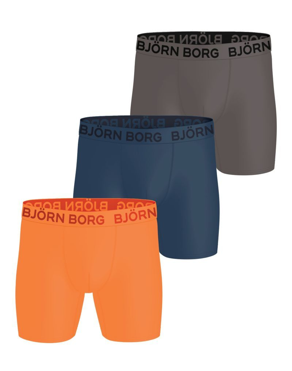 Боксерки теннисные Bj_rn Borg Sports Microfiber 3P - blue/orange/grey