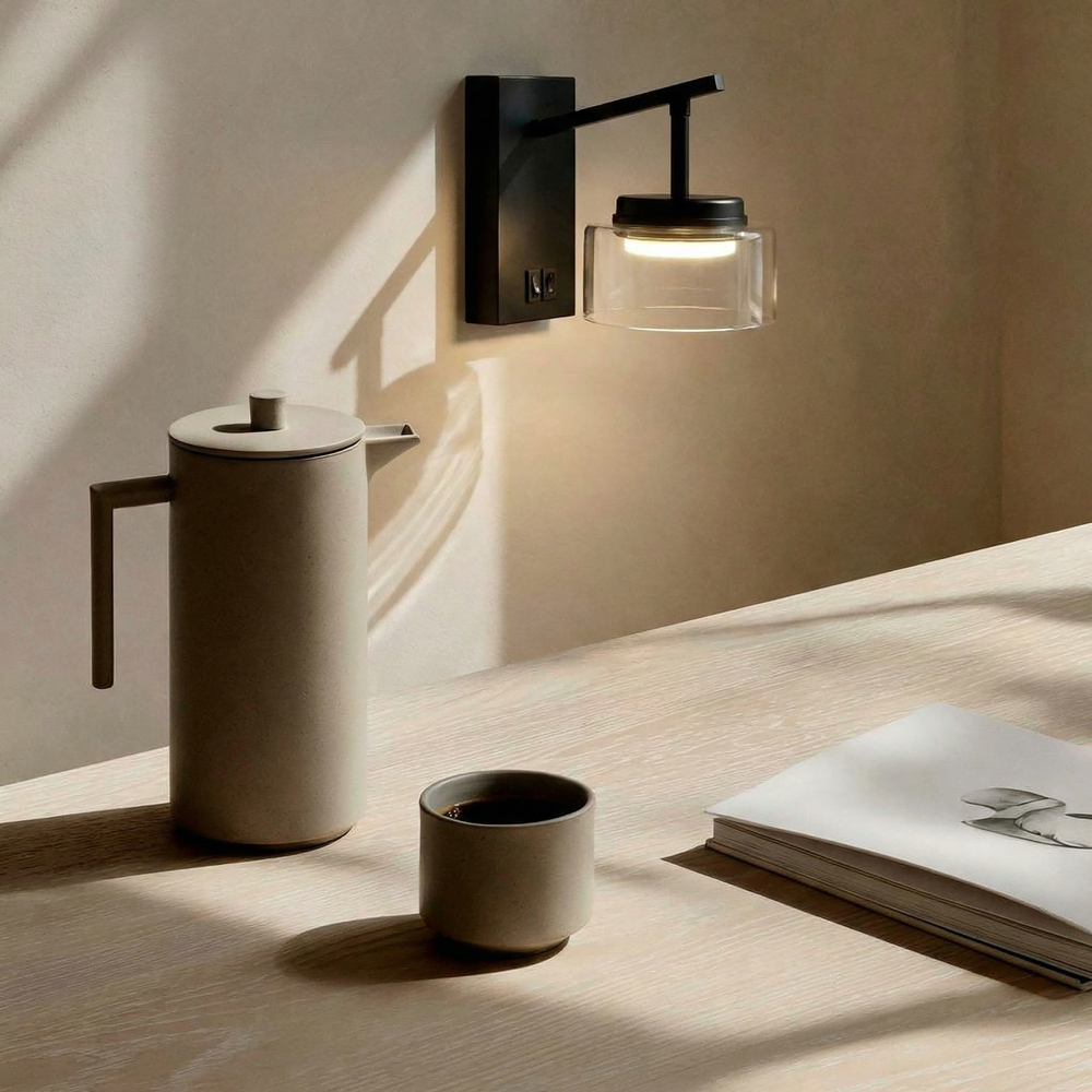 740627 Бра FICO II 1х12W GX53 ЧЕРНЫЙ/ПРОЗРАЧНЫЙ