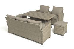 "Мэдисон" обеденная группа из искусственного ротанга, цвет соломенный