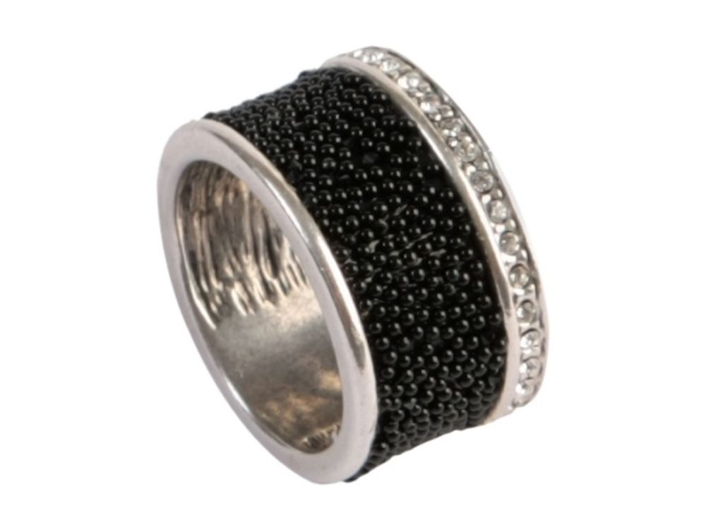 &quot;Феруза&quot; кольцо в серебряном покрытии из коллекции &quot;Черная икра&quot; от Jenavi