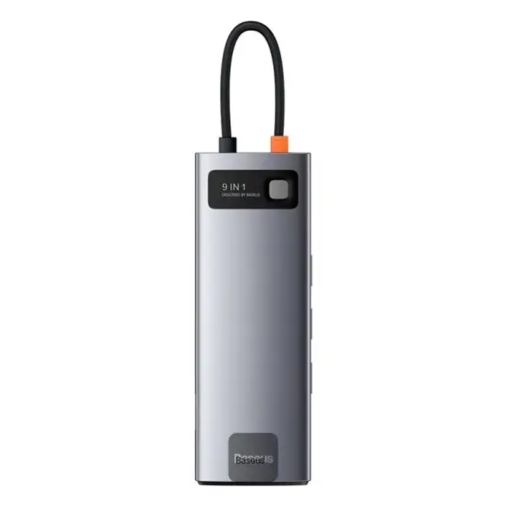 Адаптер Baseus 9 в 1 Starjoy Type-C HUB на HDMI*2/USB 3.0*2/USB 2.0/PD/SD/TF/RJ45 (BS-OH047) (Space Gray)