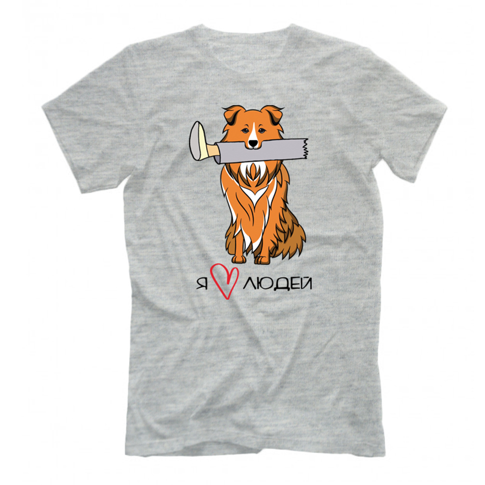 Футболка "Рыжая любит людей"