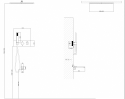 Душевая система ABBER Daheim AF8254NG скрытого монтажа с изливом, термостат, никель