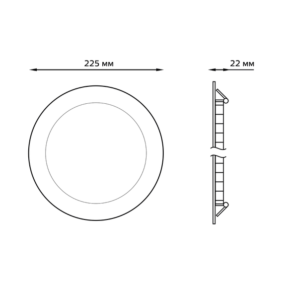 Встраиваемый светодиодный светильник Gauss 939111118