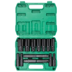 Набор головок глубоких 15пр.1/2'' (6-гр.)(8, 10,12-17,19,21,22,24,27,30,32мм), в пласт.кейсе SIGMATOOL Sigmatool-4157-5MPB