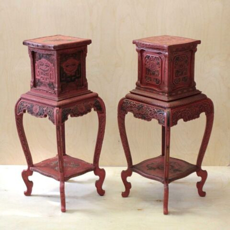 Винтаж: Подставки в китайском стиле с драконами