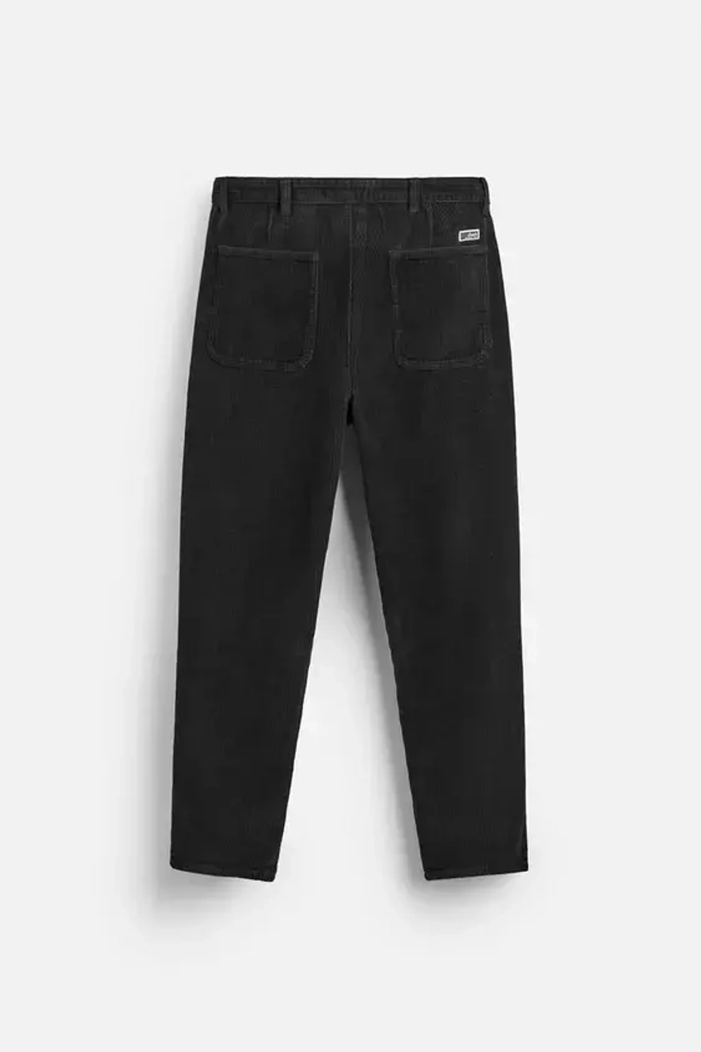 ZARA ВЕЛЬВЕТОВЫЕ БРЮКИ CARROT FIT, ЧЕРНЫЙ