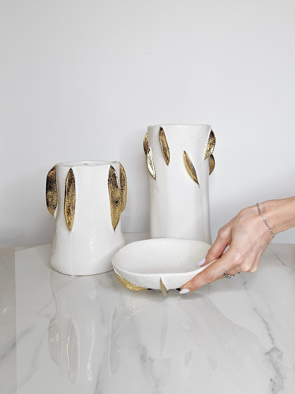 Чаша Round golden scale fruit bowl