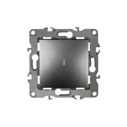 12-1102-12 ЭРА Выключатель с подсветкой, 10АХ-250В, IP20, Эра12, графит