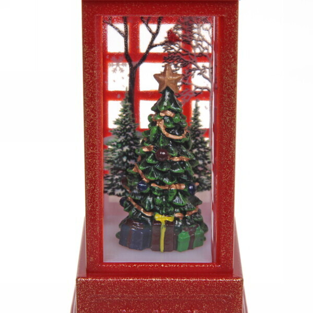 Сувенир с подсветкой Christmas «Телефонная будка - Ёлочка» 12,5х5,3х5,3 см