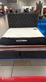 Кровать LBD1704 серая с ящиком для белья