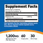 Nutricost, Берберин, 60 капсул (600 мг в каждой капсуле)