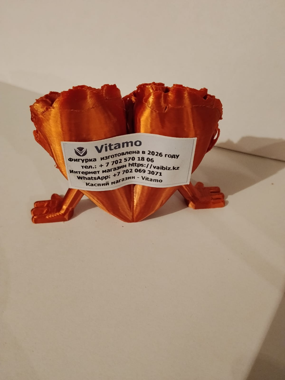 Сердце розочки с подвижными ножками в подарочном мешочке 3D валентинка подарок универсальный