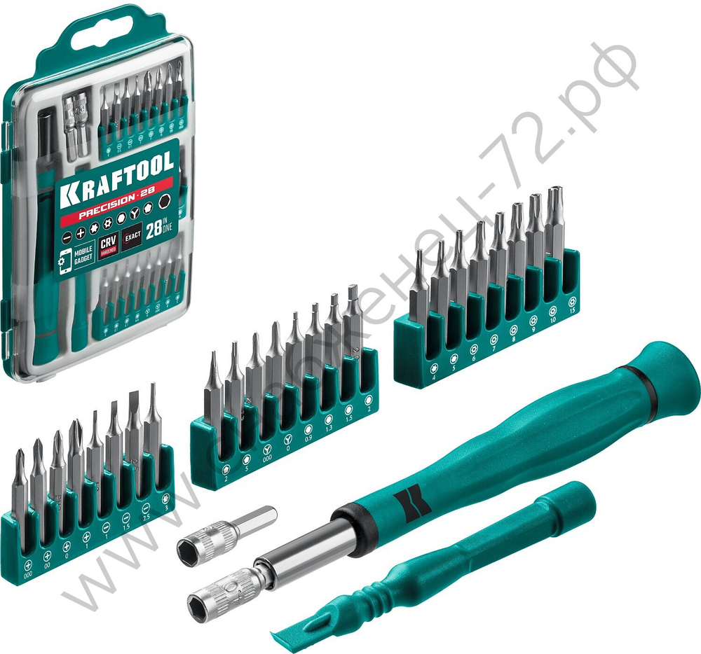 KRAFTOOL Precision-28 предм., Отвертка для точных работ (25677)