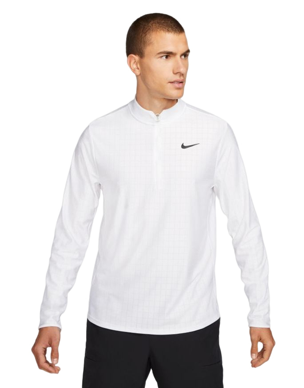 Мужская теннисная футболка теннисная Nike Court Breathe Advantage Top - white/white/black