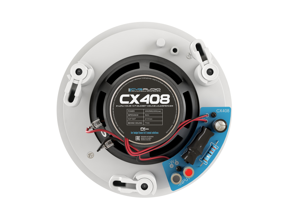 CVGAUDIO CX408 Двухполосная акустическая система home Hi-Fi класса, 4” (101,6mm) / 3/4” (19mm), мощность 20W RMS / 40W max – 8ohm, две лицевых сетки (с рамкой / безрамочная)
