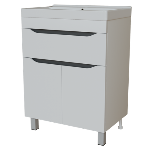 Тумба д/ванной "Лайн-60" 1 ящик под раковину Фостер 60 (Kirovit)/Fest-60 (Sanita Lux) (ПВХ)