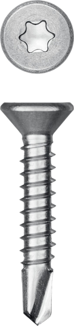 KRAFTOOL DS-C, 25 х 3.5 мм, А2, сверло, потайная головка, ТХ15, 600 шт, саморез нержавеющий (300932-35-025)
