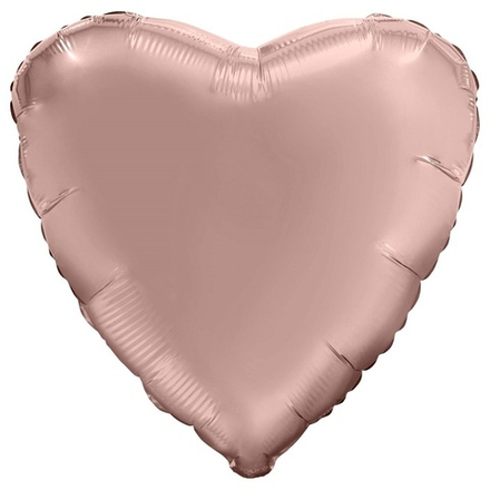 Шар Agura сердце 18" сатин розовое золото #758199