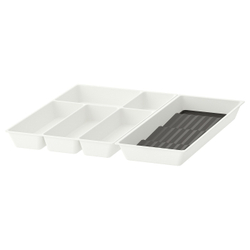 IKEA UPPDATERA  (ИКЕА УППДАТЕРА)  -  Лоток для столовых приборов/отделение для специй, белый/антрацитовый, 52x50 см