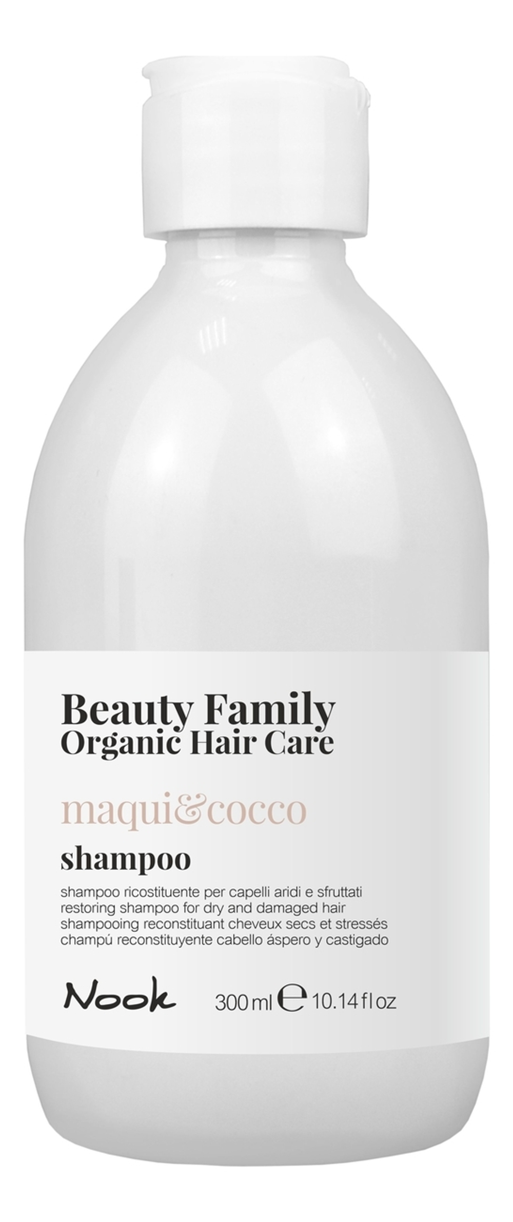 NOOK Шампунь восстанавливающий для сухих и поврежденных волос -Shampoo Maqui&Cocco ,300 мл