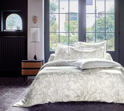 nan BROCELIANDE BRUME Blanc des Vosges 200x220 Белый / Серый