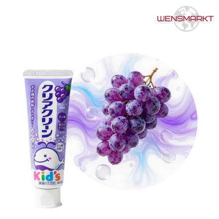 Детская зубная паста KAO Clear Clean Kid’s Grape, 50 г, Япония