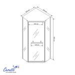 Душевое ограждение Ceruttispa ЧИКА (CHIKA) ZP101B (100x100x195)