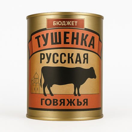 Тушенка Русская говяжья Семейный Бюджет 340 гр