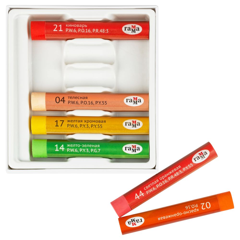 Пастель художественная масляная Гамма Студия, Яркий букет, 6цв.