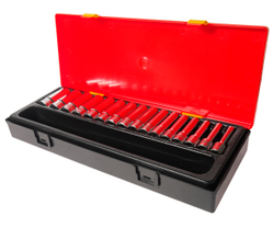 Набор головок торцевых 3/8" 6-ти гранных 6-22мм глубоких 16 предметов в кейсе JTC