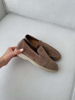 Лоферы из натуральной замши