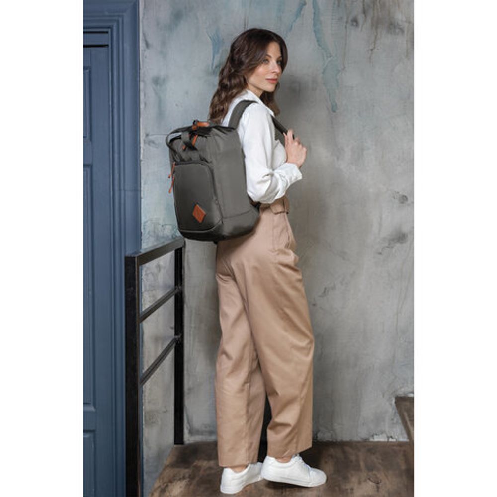 Рюкзак BRAUBERG FRIENDLY молодежный, хаки, 37х26х13 см, 270091