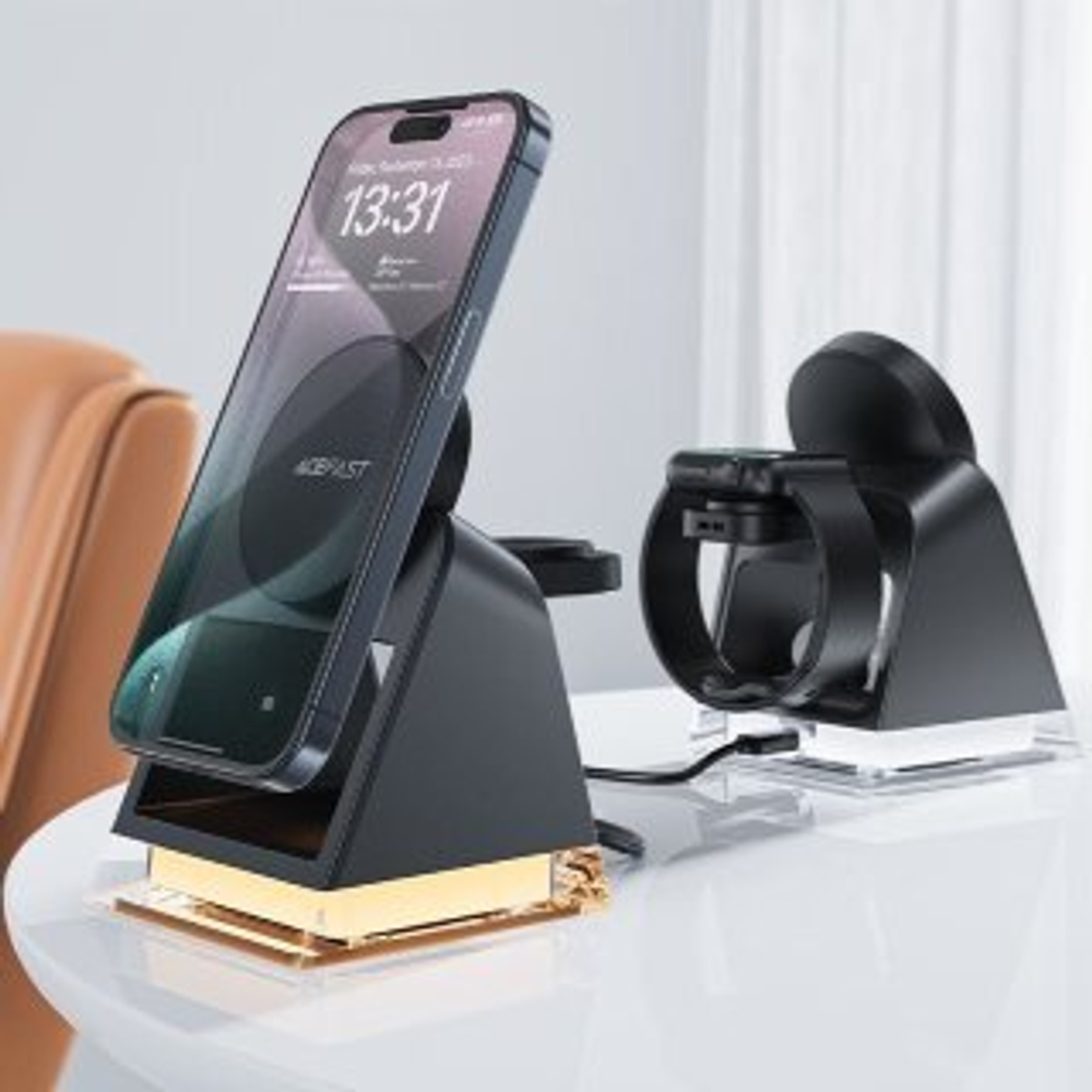 E17 desktop 3-in-1 wireless charging holder