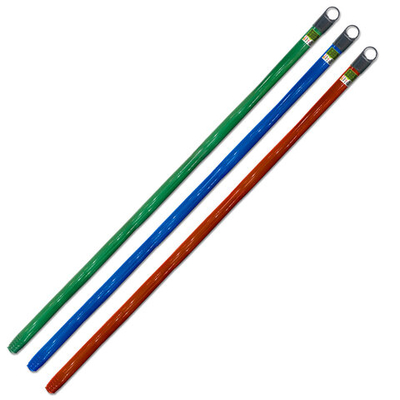 Черенок рукоятка 120 см, еврорезьба, дерево + пленка (ЭВКАЛИПТ), d=2,2 см, ассорти, ЛЮБАША