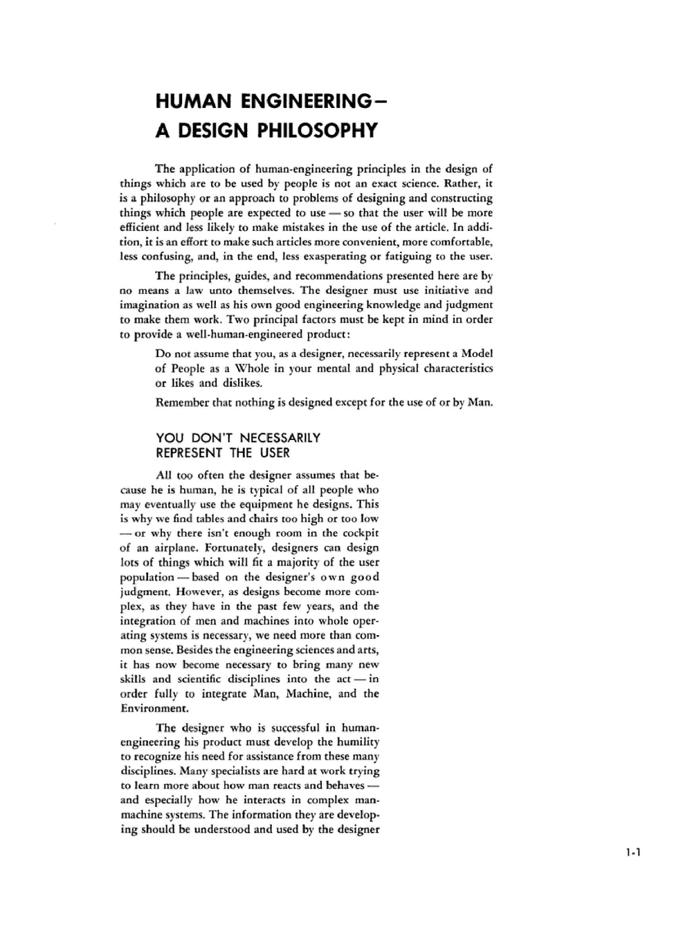 Human Engineering Guide for Equipment Designers | W.E. Woodson