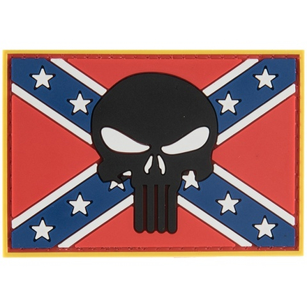 Шеврон флаг Конфедерации с карателем ПВХ