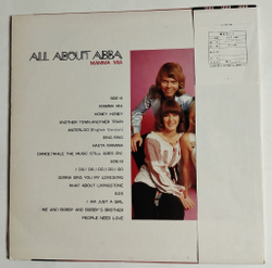 Винтажная виниловая пластинка All About ABBA Mamma Mia АББА (Japan 1976) (Obi)