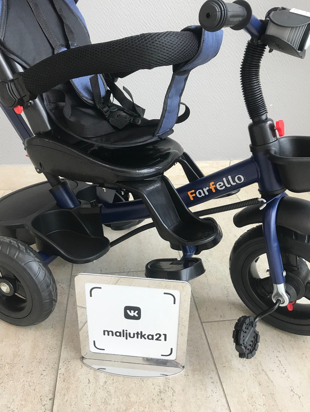 Детский трехколесный велосипед (2024) Farfello PL-02 (Синий/blue)