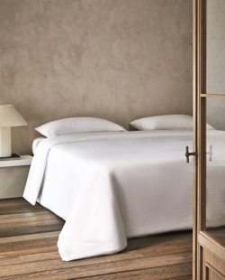 ZARA HOME (300 НИТЕЙ) ПОДОДЕЯЛЬНИК ИЗ ХЛОПКА, БЕЛЫЙ