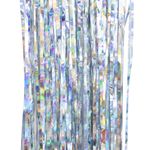 Занавес Дождик Электрик, Серебро, Голография, 100*200 см, 1 шт.