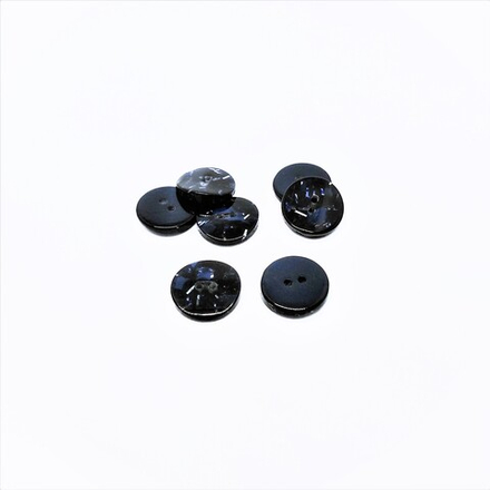 Пуговицы №599, на прокол, 15мм, цв.синий с блестками (CB 3344)
